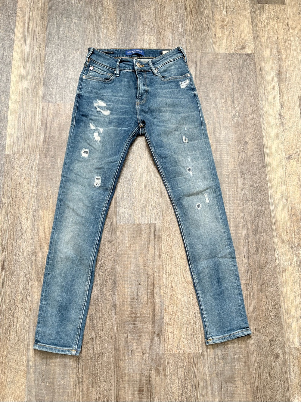 Men's Scotch & Soda Distressed Denim Jeans - 28 Waist